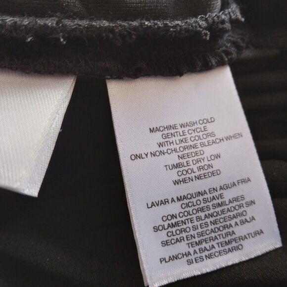 EXPRESS Black Dress Gathered Waist 3/4 Sleeve Fit And Flare Womens Size 6 - Picture 7 of 12